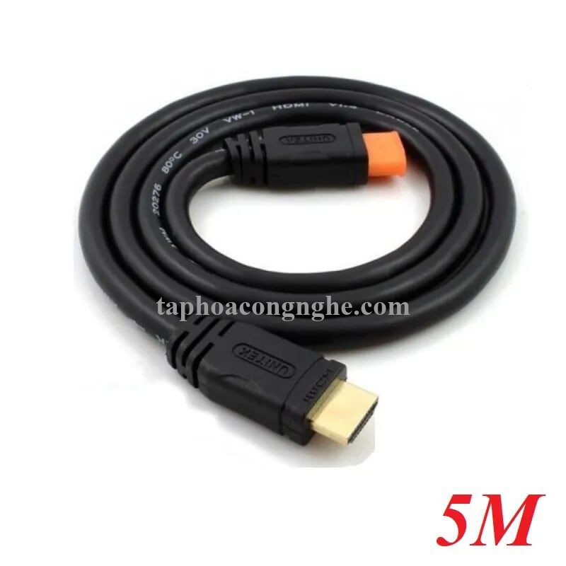 Unitek 98533 Y-C140M 1.4 dây tròn 5M 4k Màu Đen Cáp Hdmi chống nhiễu 30098533